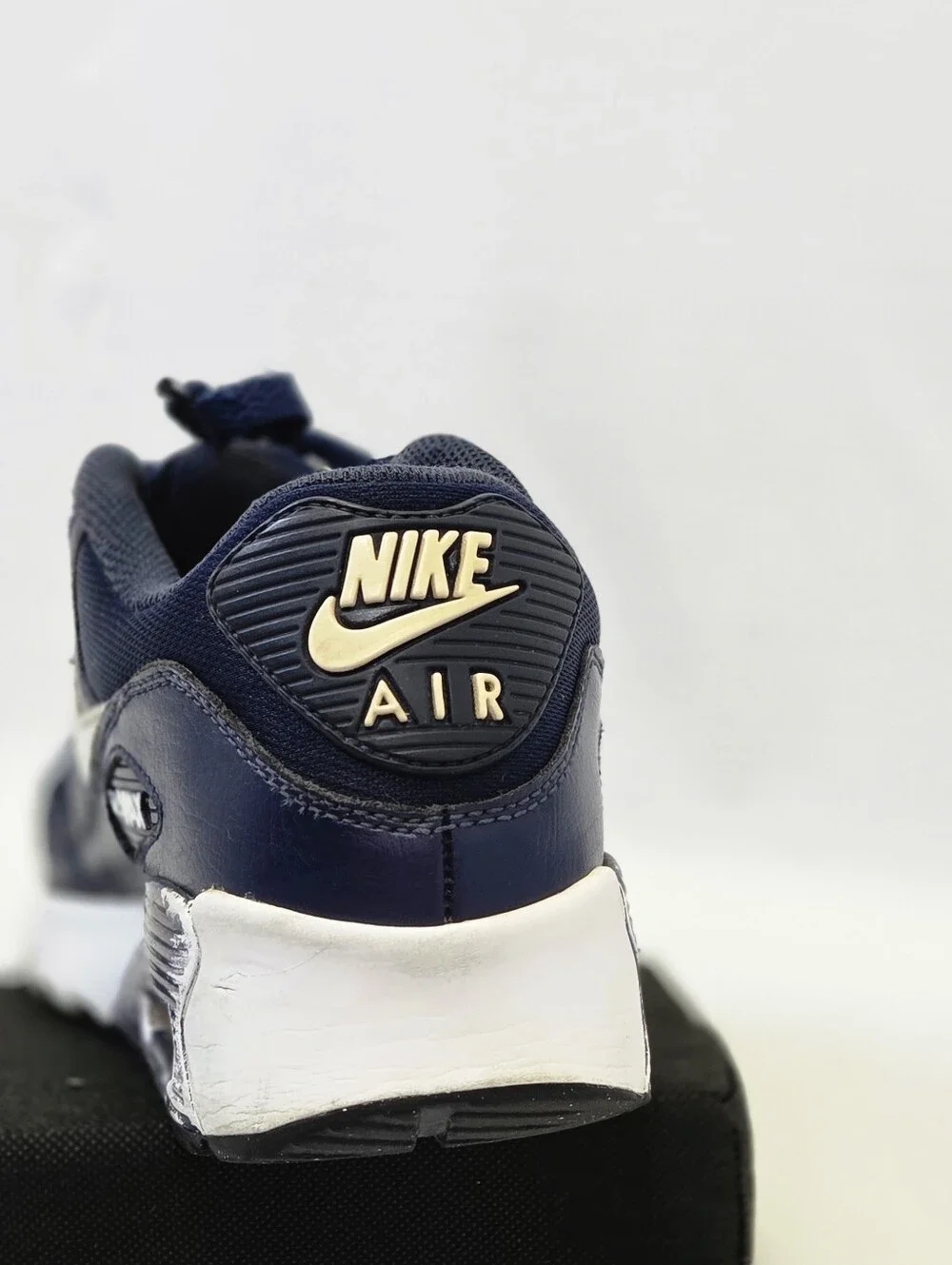 Nike Air Max 90 GS Navy White Youth 7Y Women's 8.5 Sneakers